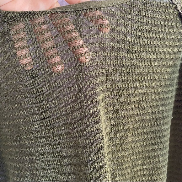 Green lace/crochet sweater cardigan - Picture 2 of 4